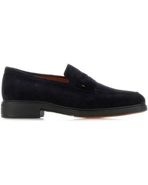 Santoni Easy Penny Loafers - Blauw
