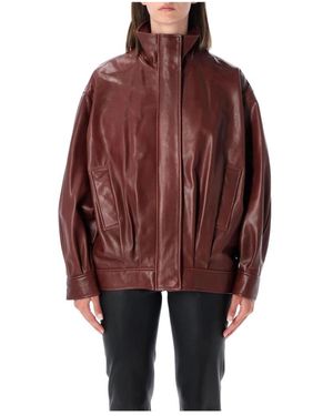 Arma Jassen ,Bruin ,Leer Paula Jacket - Rood