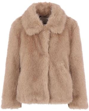 Max Mara Jassen ,Geel ,Nepbont Nepbont & Shearling Jassen - Bruin