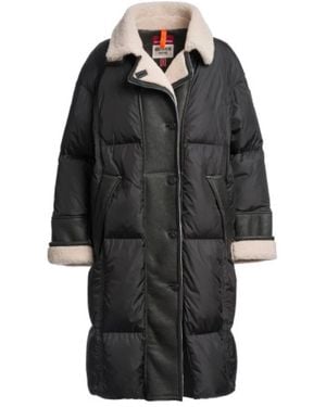 Parajumpers Mixed Shearling Puffers - Zwart