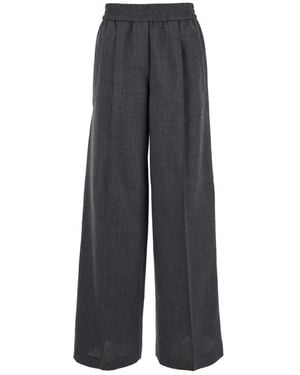 Brunello Cucinelli Wide Trousers - Grey