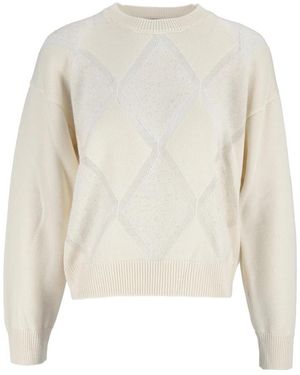 Peserico Round-Neck Knitwear - Blanc