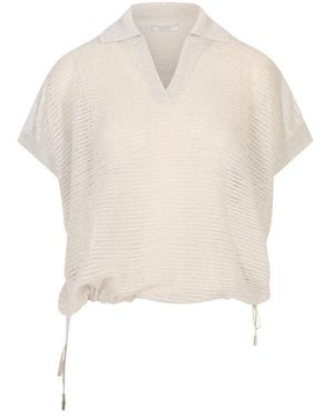 Peserico Truien & Vesten ,M99126F12 09321 V-Hals Truien - Wit