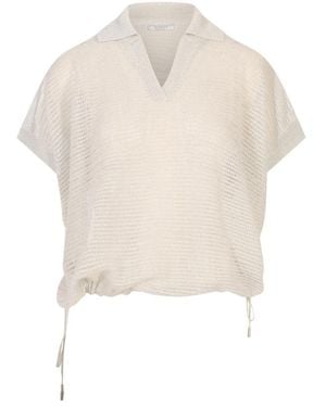 Peserico Truien & Vesten ,M99126F12 09321 V-Hals Truien - Wit