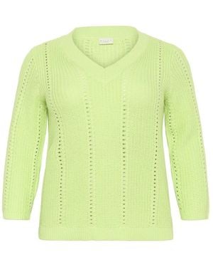 Kaffe V-Neck Knitwear - Vert