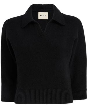 KHAITE V-Neck Knitwear - Negro