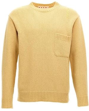 Marni Round-Neck Knitwear - Yellow