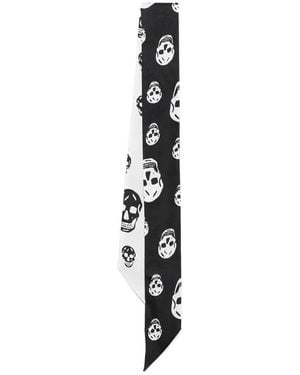 McQueen Silky Scarves - Black