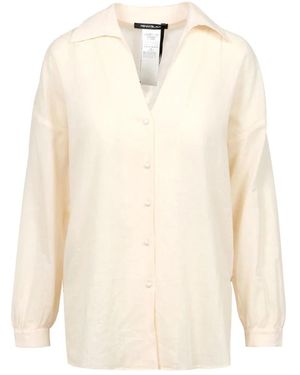Pennyblack Ivoor Katoen Voile V-Hals Blouse - Wit