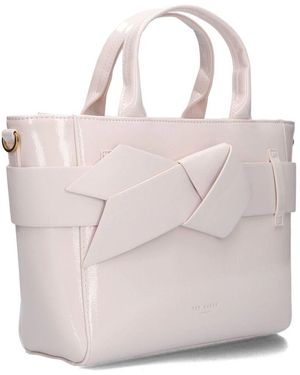 Ted Baker Weiße Lederhandtasche Jimsa - Pink