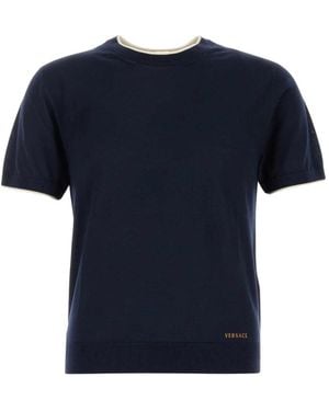 Versace Round-Neck Knitwear - Blue