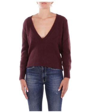 SOLOTRE V-Neck Knitwear - Red