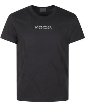 Moncler Tops ,Zwart ,Katoen Ss T-Shirt