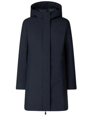 Save The Duck Single-Breasted Coats - Blue