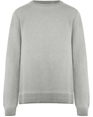 Bomboogie Merino Wol Trui Met Ronde Hals - Grijs