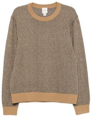 Calvin Klein Rundhals-Pullover Mit Mikromuster - Natur