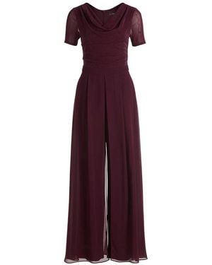 Vera Mont Lange Jumpsuit Met 1/2 Mouw - Paars