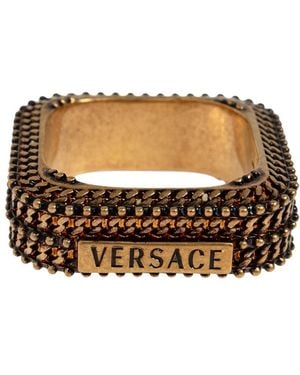 Versace Accessoires ,Geel ,Axis Ring - Bruin
