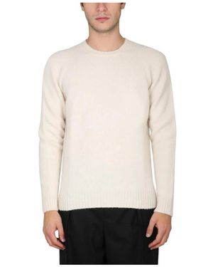 Drumohr Klassischer Rundhals-Pullover - Weiß