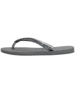 Havaianas Slim Glitter Flip Flops - Grau
