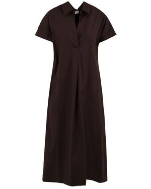 Aspesi Langes Hemdblusenkleid - Schwarz