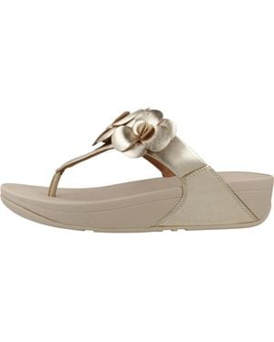 Fitflop Lulu Flower Toe-Post Sandal - Metallic