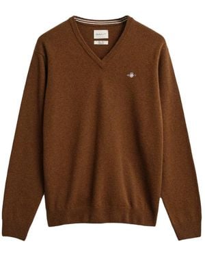GANT Superfijne Pullover Sweater - Bruin