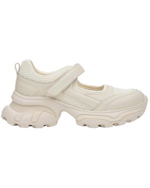 ESTRO Schoenen ,Leer Sandaal-Stijl Sneakers Gemaakt Van Leer & Ademende Textiel Es8 Er 00117134 - Wit