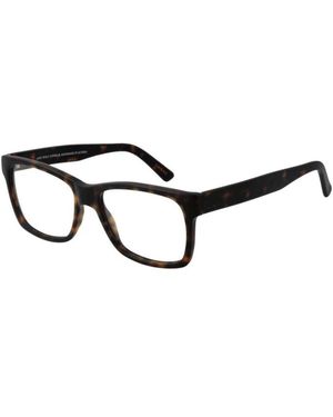 Andy Wolf Accessoires ,Bruin ,Wol Full-Rim Acetaat Rechthoekig Optisch Montuur - Zwart
