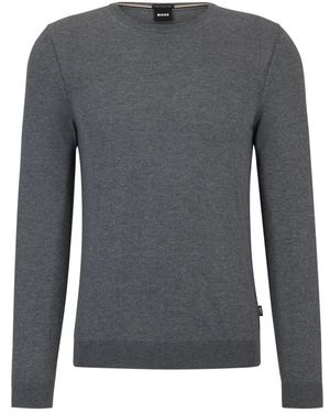 HUGO Round-Neck Knitwear - Grey