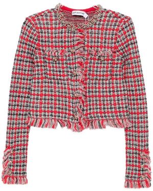 Self-Portrait Tweed Jas - Rood