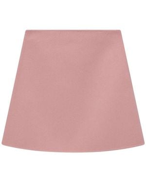 Hemisphere Wool Mini Skirt - Roze