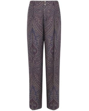 Etro Straight Hosen - Grau