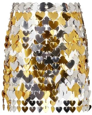 Rabanne Metallischer Minirock Elegant - Mettallic
