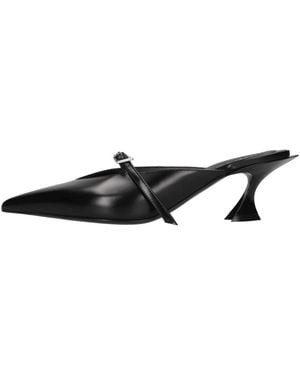 Mugler Heeled Mules - Negro