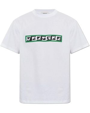 Versace Katoenen T-Shirt Met Print - Wit