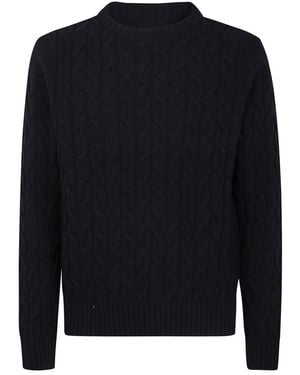 Arte' Round-Neck Knitwear - Blue