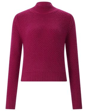 Iris Von Arnim Truien & Vesten ,Roze ,Kasjmier Gestructureerde Kasjmier Pullover - Paars