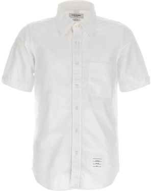 Thom Browne Short Sleeve Shirts - White