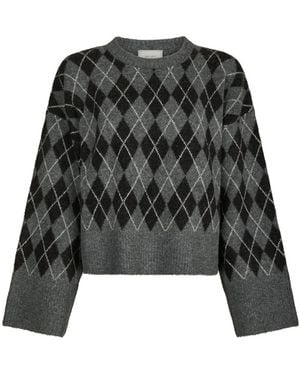 Neo Noir Rundhals-Strickware - Schwarz