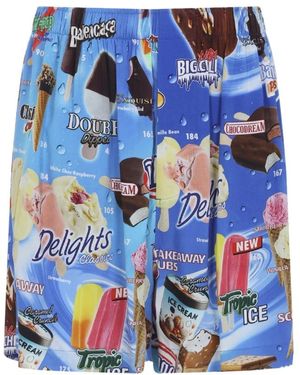 Balenciaga Badmode ,Blauw ,Pyjama Shorts Ttl 244011