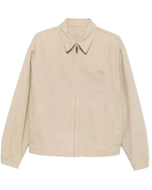 Prada Jassen ,Triangle Logo Jacket - Naturel