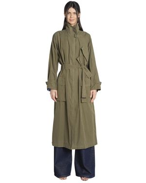 Aspesi Trenchcoat Van Katoen - Groen