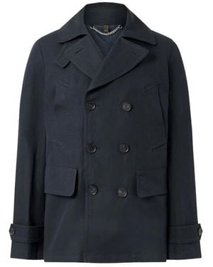Belstaff Double-Breasted Coats - Blue
