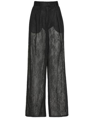 SIMONA CORSELLINI Wide Trousers - Black
