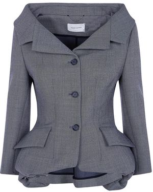 Magda Butrym Jassen ,Grijs ,Vintage Blazer - Blauw