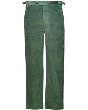 Bode Corduroy Broek Met Zijgesp - Groen