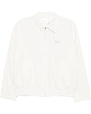 KENZO Signature Embroidered Zip-Up Jacket - Weiß