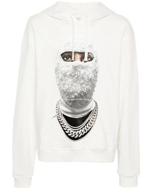 ih nom uh nit Maglione beige con stile unico - Bianco