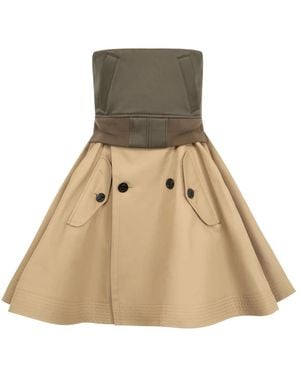 Sacai Strapless Dress - Naturel